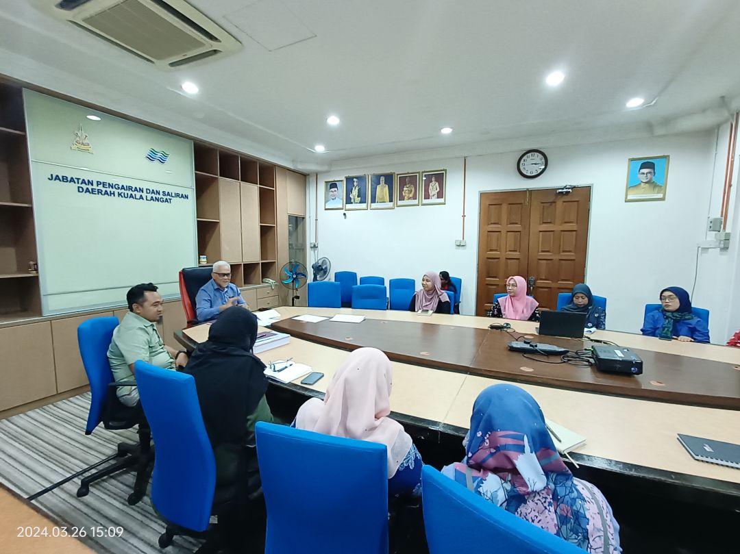 Lawatan Kerja Pengarah Jabatan Pengairan dan Saliran (JPS) Negeri Selangor ke JPS Daerah Kuala Langat