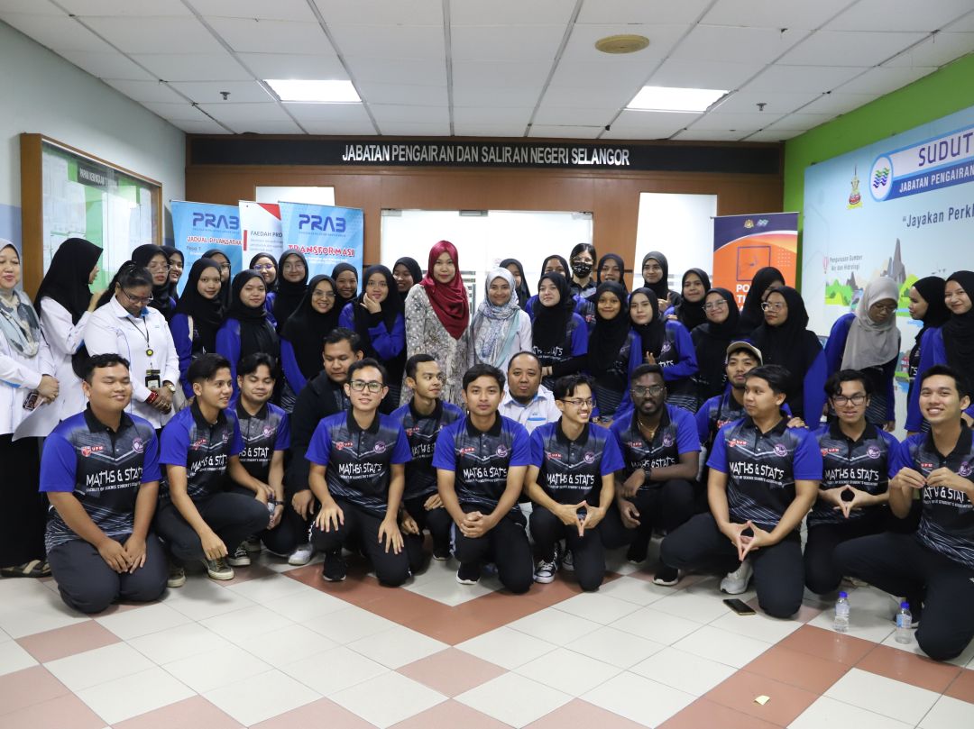 CAREER VISIT FOR MATHSTATS EDUVENTURE PROGRAM 2023/2024 MATHEMATICS AND STATISTICS STUDENTS CLUB (KMMS) UNIVERSITY PUTRA MALAYSIA (UPM) TO THE SELANGOR STATE IRRIGATION AND DRAINAGE DEPARTMENT