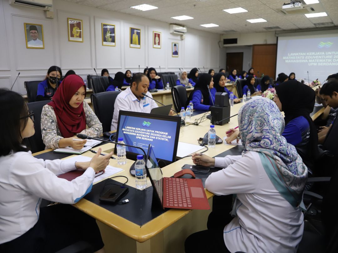 LAWATAN KERJAYA UNTUK PROGRAM MATHSTATS EDUVENTURE 2023/2024 KELAB MAHASISWA MATEMATIK DAN STATISTIK (KMMS) UNIVESITI PUTRA MALAYSIA (UPM) KE JABATAN PENGAIRAN DAN SALIRAN NEGERI SELANGOR